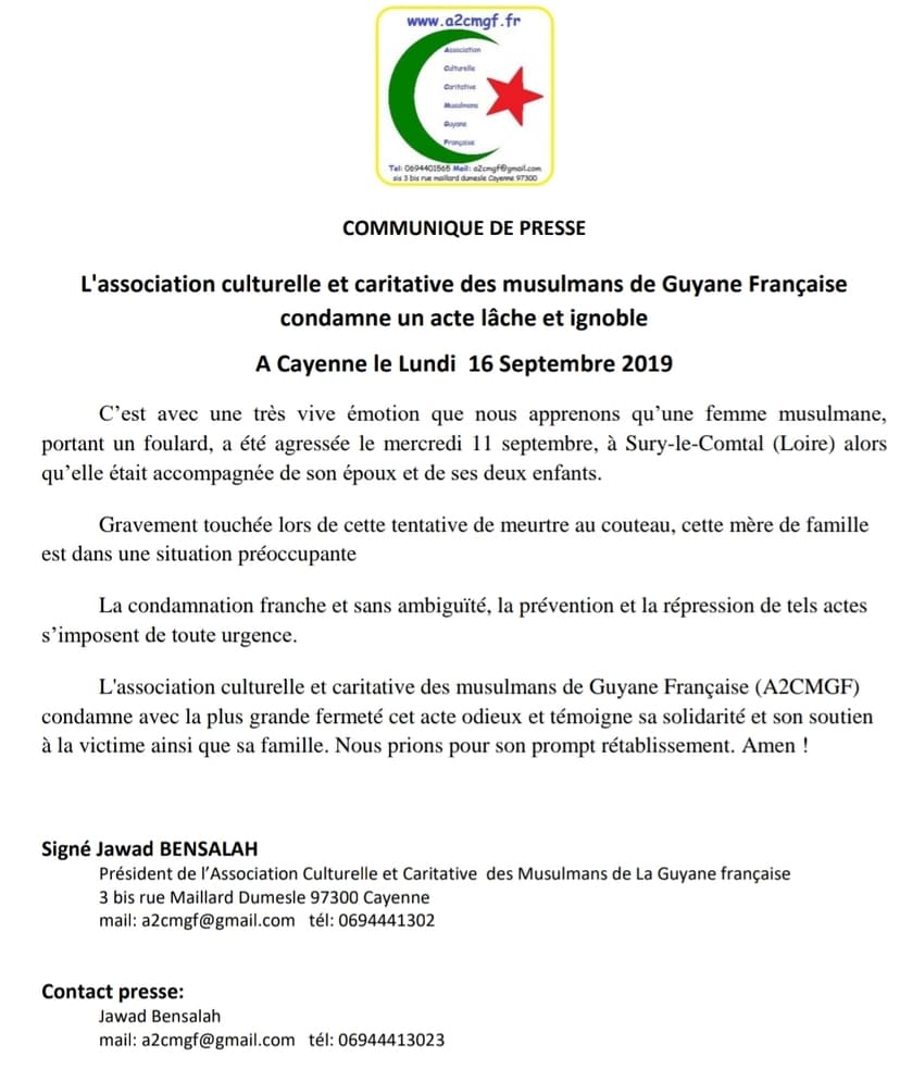 Communiqué de presse