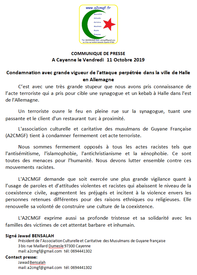 communiqué de presse