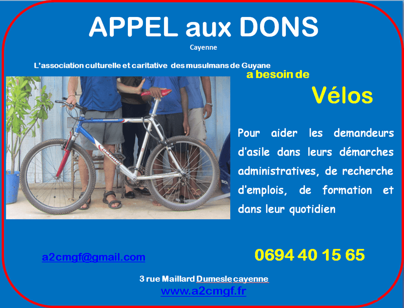 APPEL aux DONS Vélos