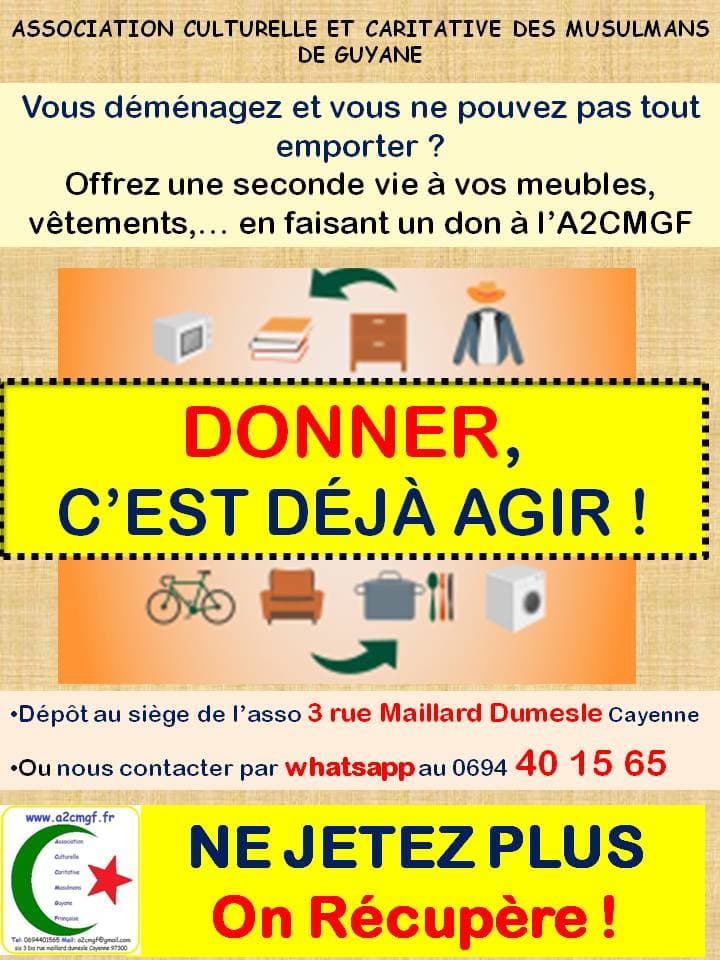 Dons vêtements, meubles…