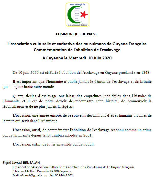 Commémoration de l’abolition de l’esclavage