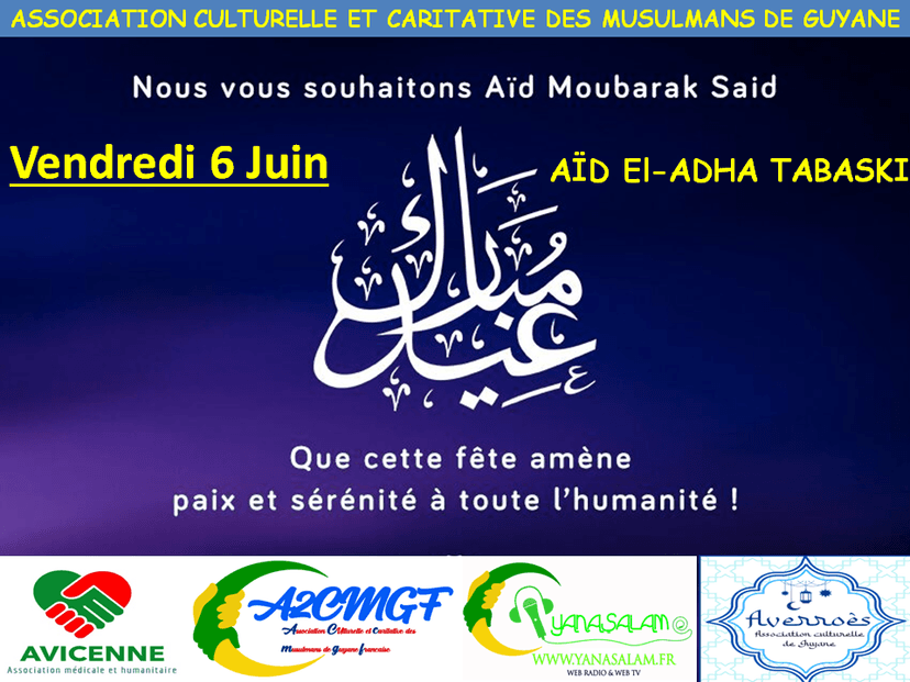 AÏD El-Adha TABASKI Vendredi 6 Juin